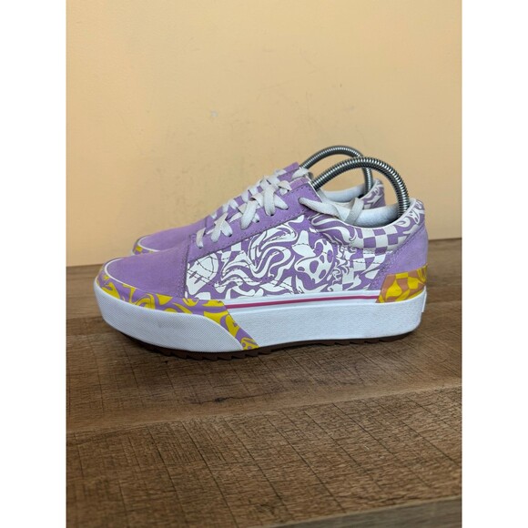 Vans Shoes - Vans Old Skool Stacked Wavy Days Platform Shoes Purple Size 8.5 Womens
